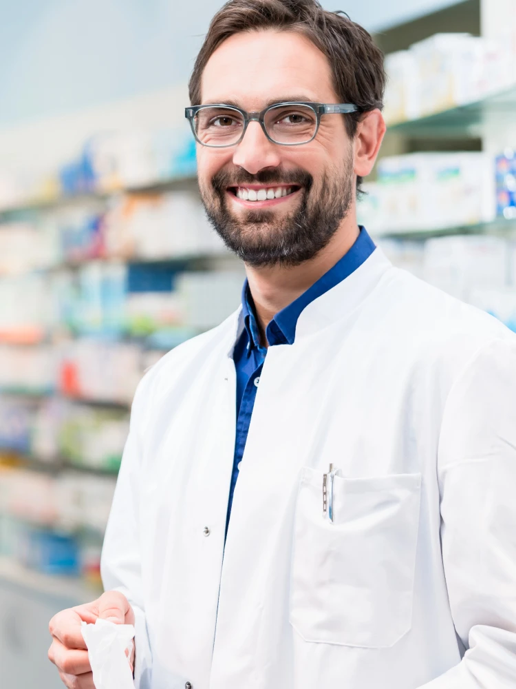 Accredited pharmacist working in a community pharmacy